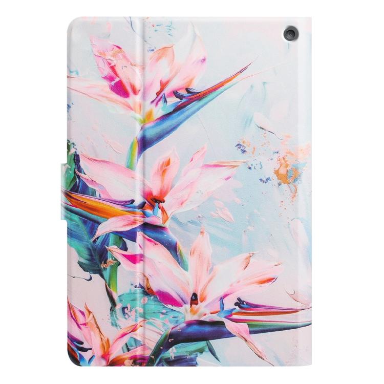For Amazon Kindle Fire HD8 2022 / 2020 Litchi Texture Voltage Painted Vegan Leather Smart Tablet Case