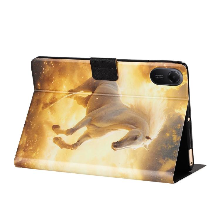 For Xiaomi Redmi Pad 2 11 2025 Litchi Texture Voltage Painted Vegan Leather Smart Tablet Case
