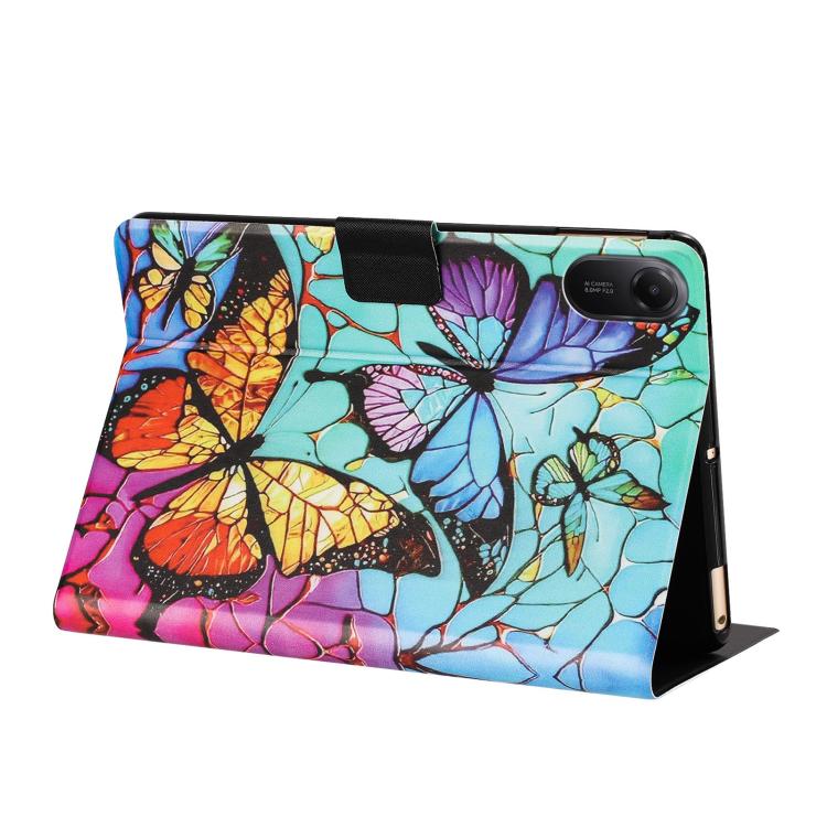 For Xiaomi Redmi Pad 2 11 2025 Litchi Texture Voltage Painted Vegan Leather Smart Tablet Case