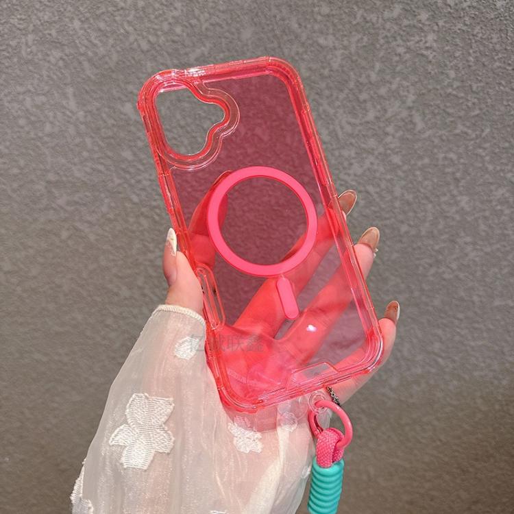 For iPhone 13 Pro Max Detachable 3 in 1 Glitter Magnetic Phone Case with Hand Strap