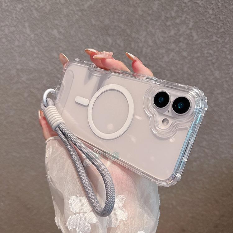 For iPhone 17 Pro Detachable 3 in 1 Glitter Magnetic Phone Case with Hand Strap