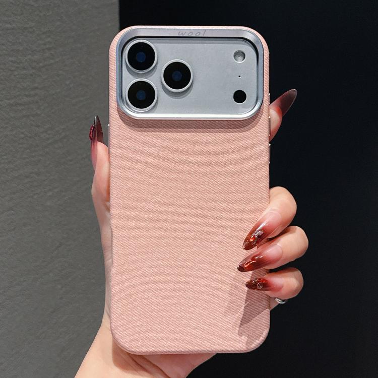 For iPhone 17 Pro Wool Linen Fabric Full Coverage Magnetic Phone Case
