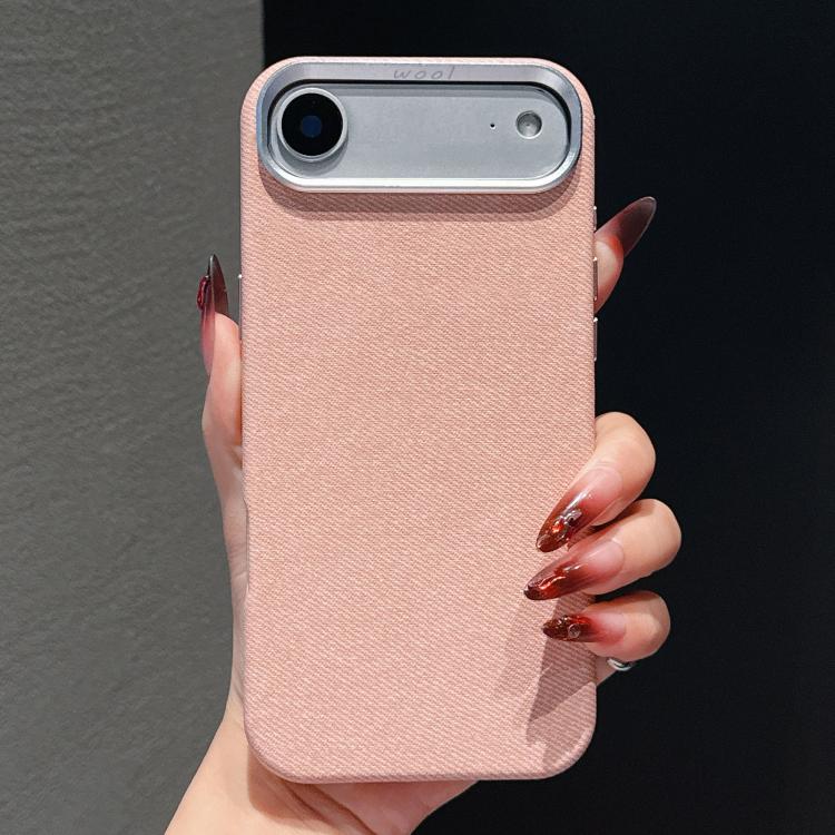 For iPhone Air Wool Linen Fabric Full Coverage Magnetic Phone Case