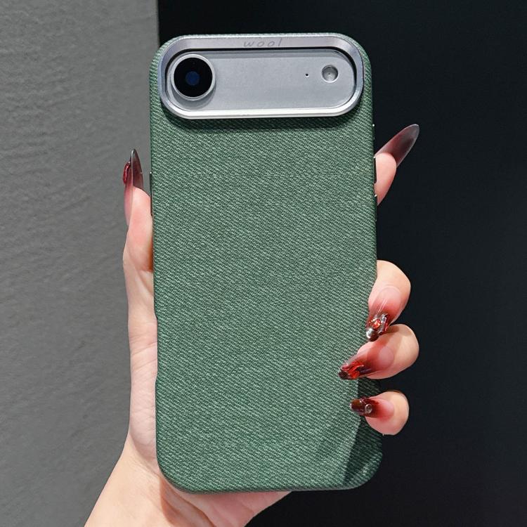 For iPhone Air Wool Linen Fabric Full Coverage Magnetic Phone Case