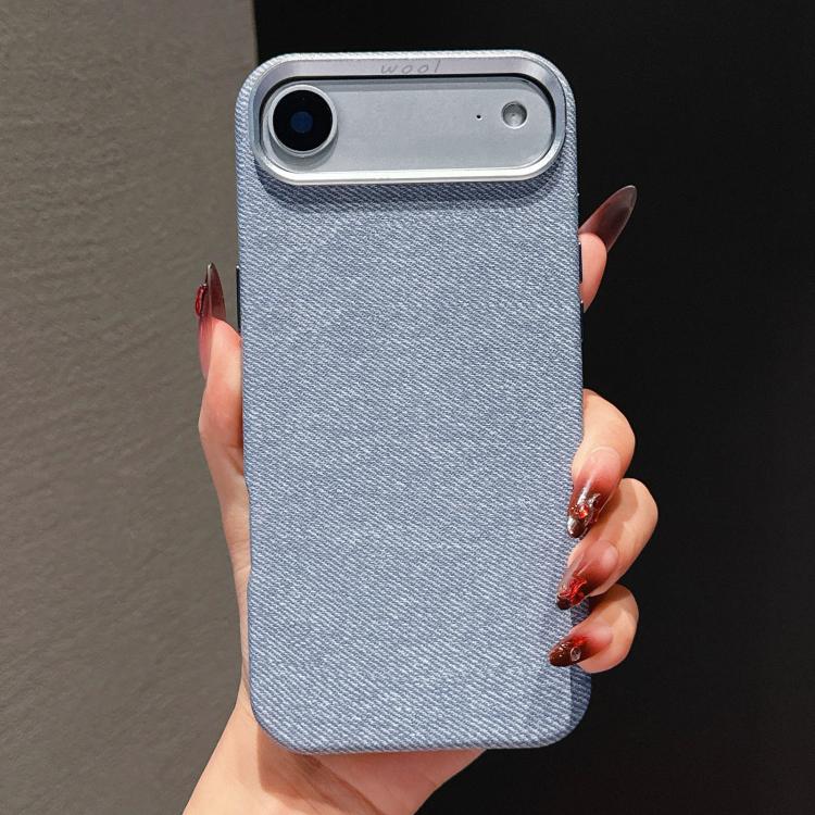 For iPhone Air Wool Linen Fabric Full Coverage Magnetic Phone Case