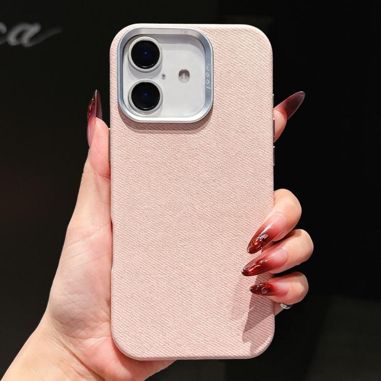 For iPhone 16 Plus Wool Linen Fabric Full Coverage Magnetic Phone Case