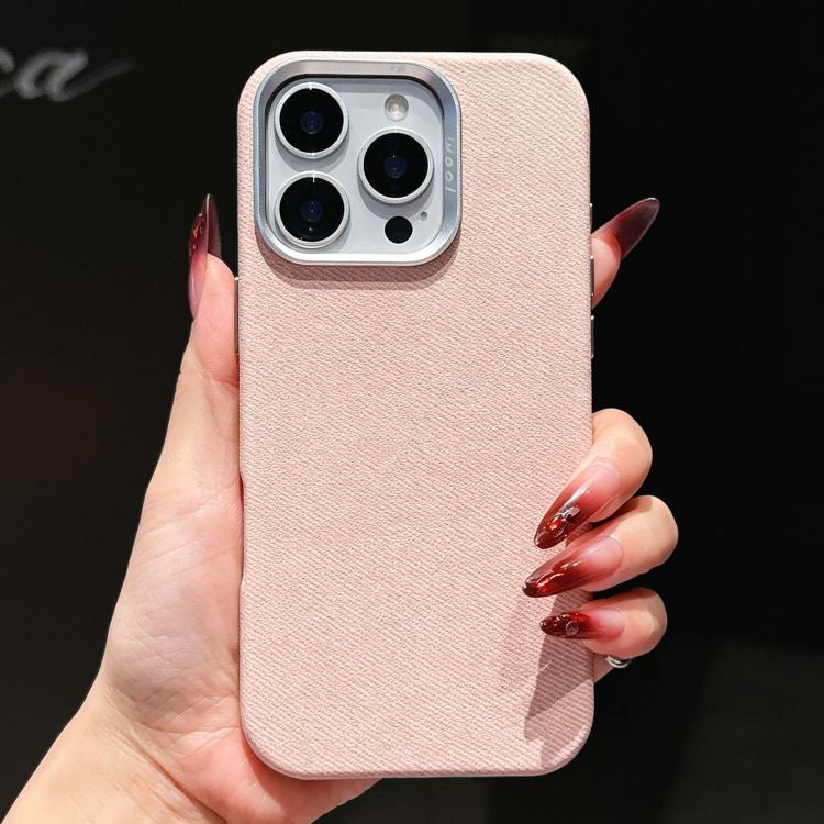 For iPhone 15 Pro Max Wool Linen Fabric Full Coverage Magnetic Phone Case