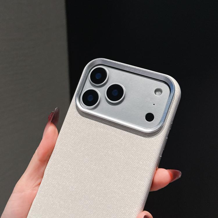 For iPhone 17 Pro Wool Linen Fabric Full Coverage Magnetic Phone Case