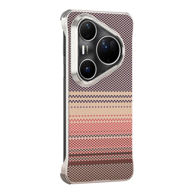 For Huawei Pura 80 Pro 5G Water Transfer Printing Woven Texture Magnetic Phone Case
