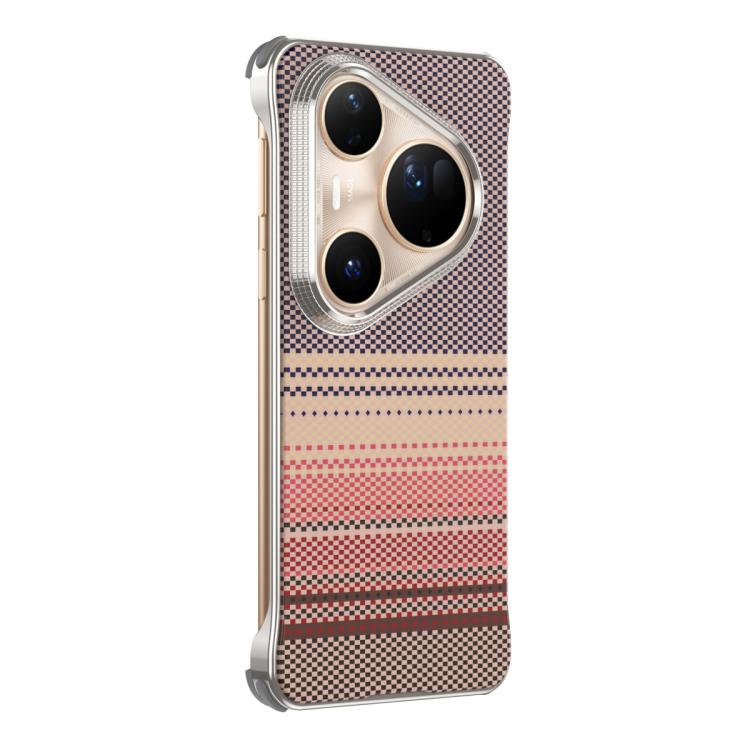For Huawei Pura 80 Ultra 5G Water Transfer Printing Woven Texture Magnetic Phone Case