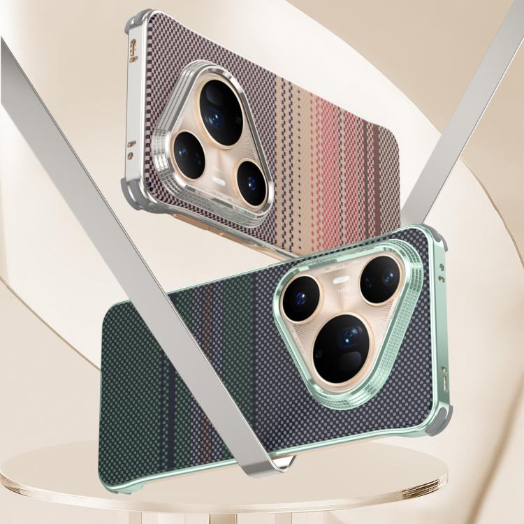 For Huawei Pura 80 Ultra 5G Water Transfer Printing Woven Texture Magnetic Phone Case