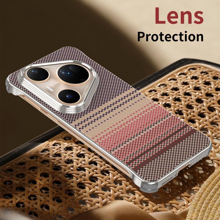 For Huawei Pura 80 Pro 5G Water Transfer Printing Woven Texture Magnetic Phone Case