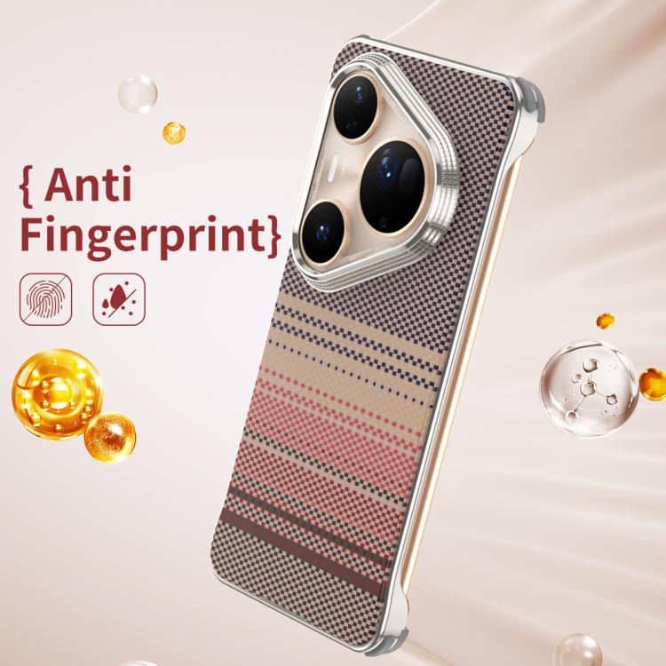 For Huawei Pura 80 Pro 5G Water Transfer Printing Woven Texture Magnetic Phone Case