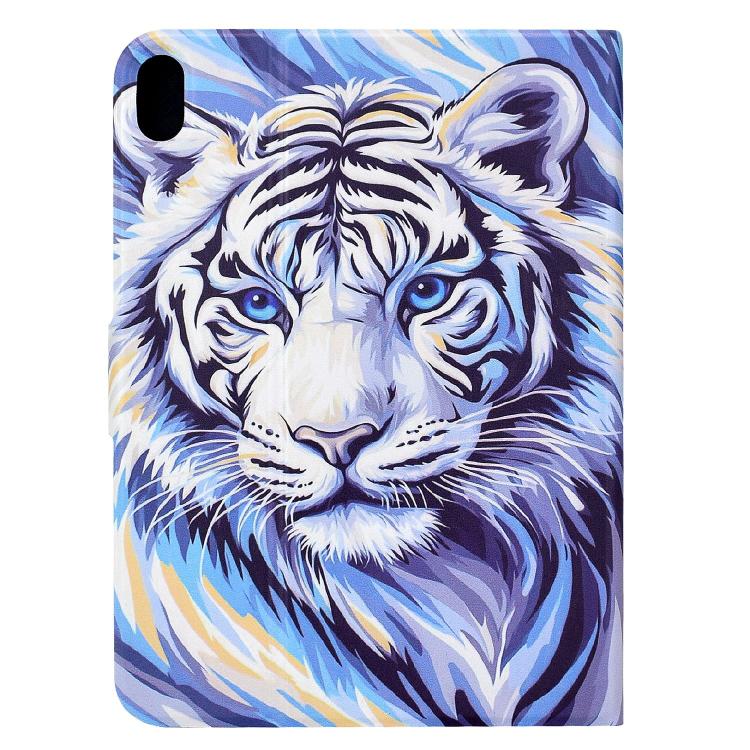 For iPad 2025 / 2022 Voltage Sewing Thread Painted Vegan Leather Smart Tablet Case