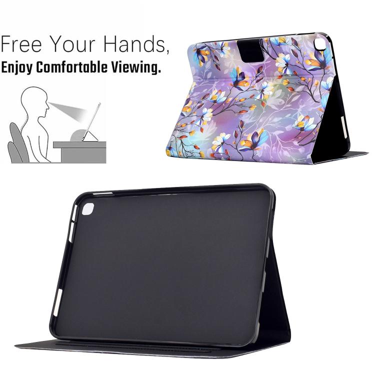For iPad 10.2 2021 / 10.5 2019 Voltage Sewing Thread Painted Vegan Leather Smart Tablet Case