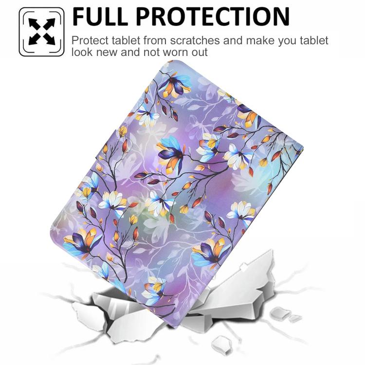 For iPad 10.2 2021 / 10.5 2019 Voltage Sewing Thread Painted Vegan Leather Smart Tablet Case