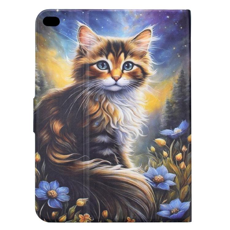For iPad 9.7 2018 / 2017 Voltage Sewing Thread Painted Vegan Leather Smart Tablet Case
