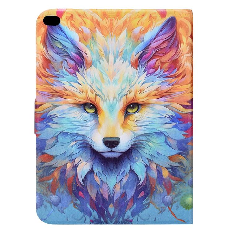 For iPad 9.7 2018 / 2017 Voltage Sewing Thread Painted Vegan Leather Smart Tablet Case