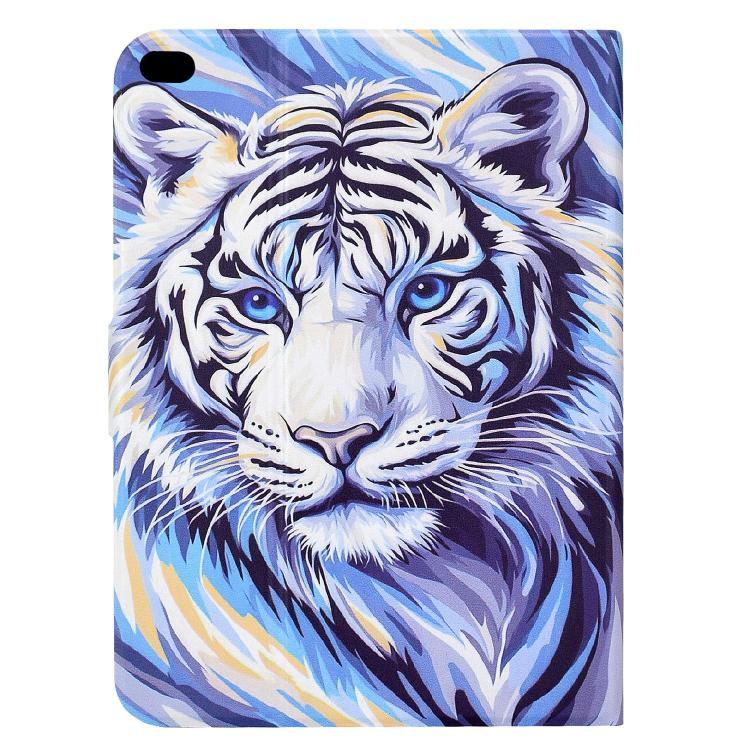 For iPad 9.7 2018 / 2017 Voltage Sewing Thread Painted Vegan Leather Smart Tablet Case