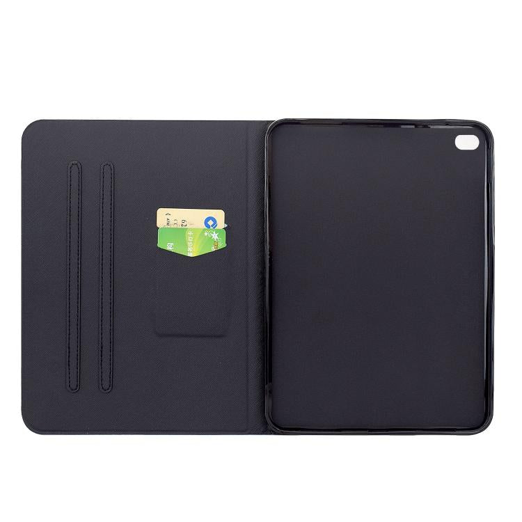 For iPad 9.7 2018 / 2017 Voltage Sewing Thread Painted Vegan Leather Smart Tablet Case