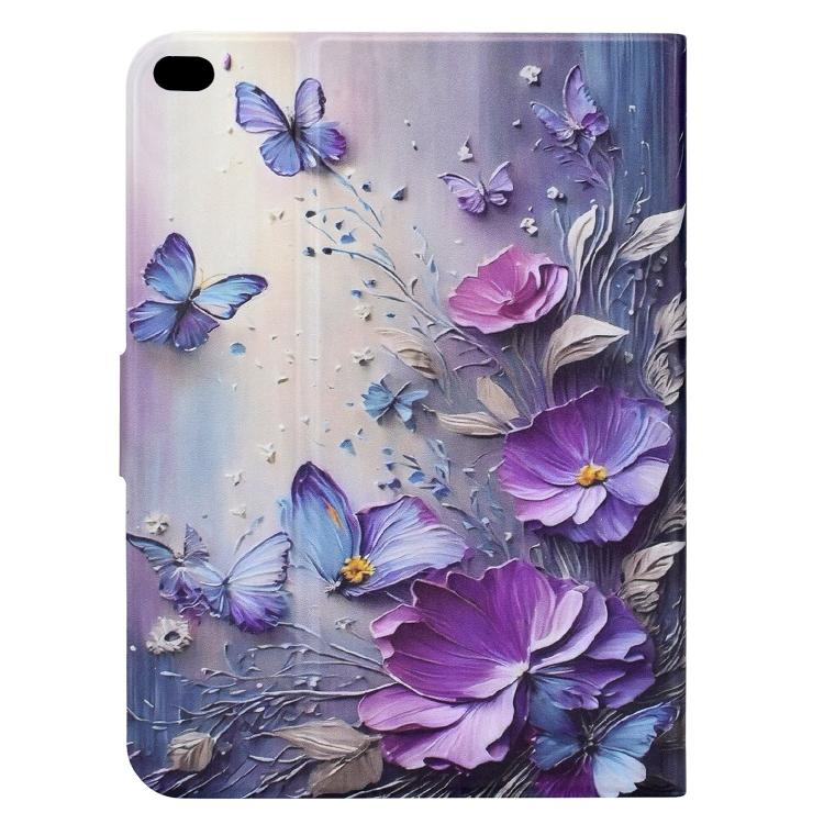 For iPad 9.7 2018 / 2017 Voltage Sewing Thread Painted Vegan Leather Smart Tablet Case