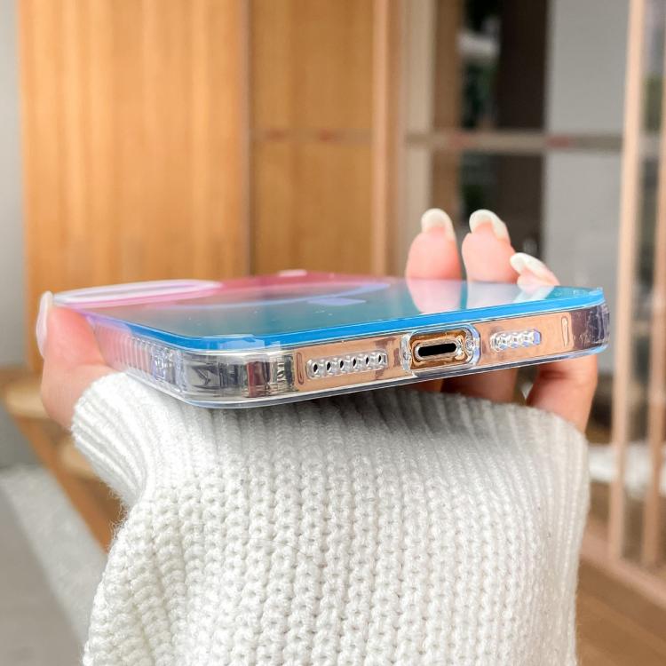 For iPhone 12 Pro Max Geometric Gradient Magnetic Phone Case
