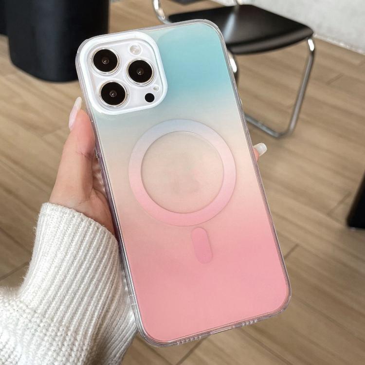 For iPhone 16 Pro Max Geometric Gradient Magnetic Phone Case