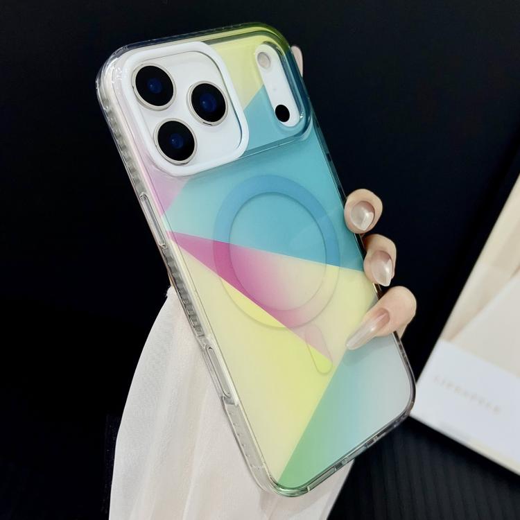 For iPhone 17 Pro Geometric Gradient Magnetic Phone Case
