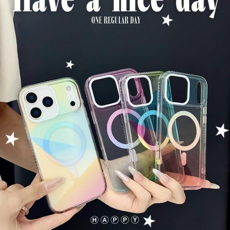 For iPhone 17 Pro Geometric Gradient Magnetic Phone Case