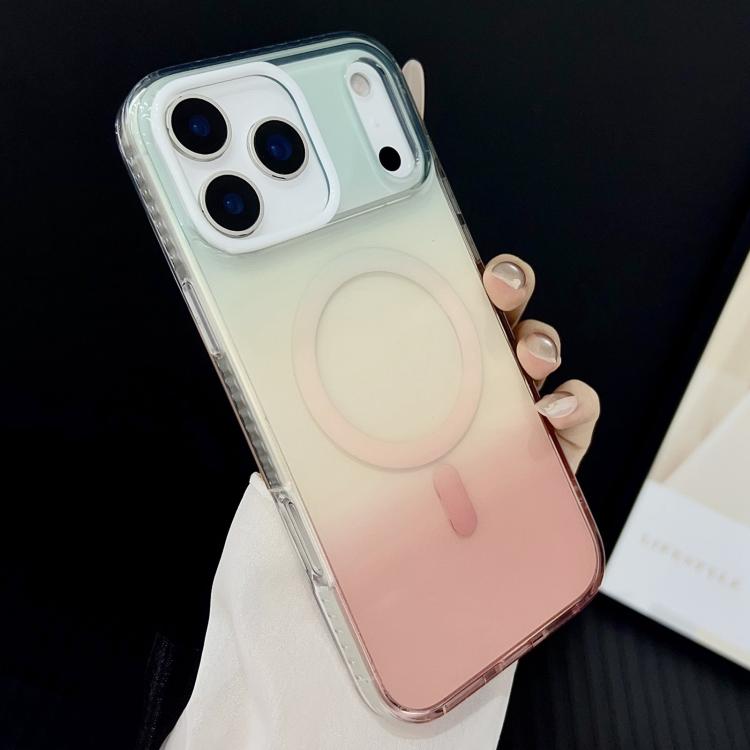For iPhone 17 Pro Geometric Gradient Magnetic Phone Case