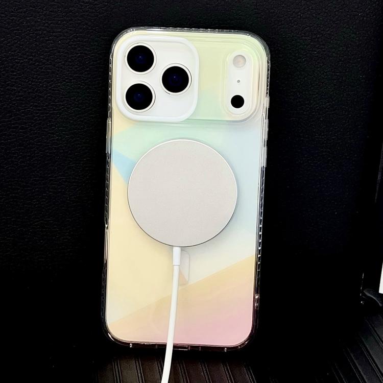 For iPhone 17 Pro Geometric Gradient Magnetic Phone Case