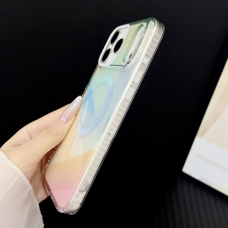 For iPhone 17 Pro Max Geometric Gradient Magnetic Phone Case