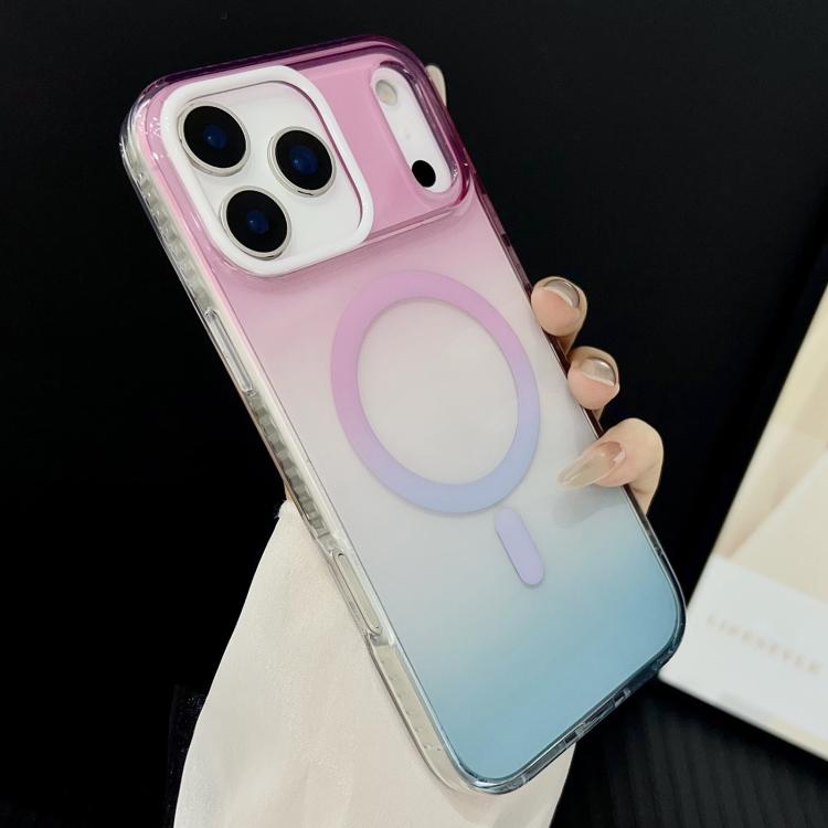 For iPhone 17 Pro Max Geometric Gradient Magnetic Phone Case