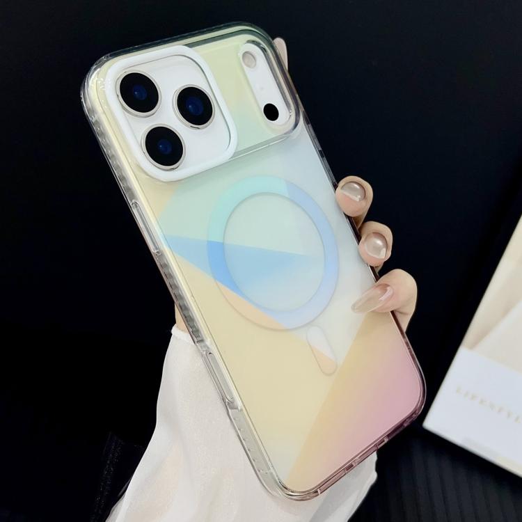 For iPhone 17 Pro Max Geometric Gradient Magnetic Phone Case