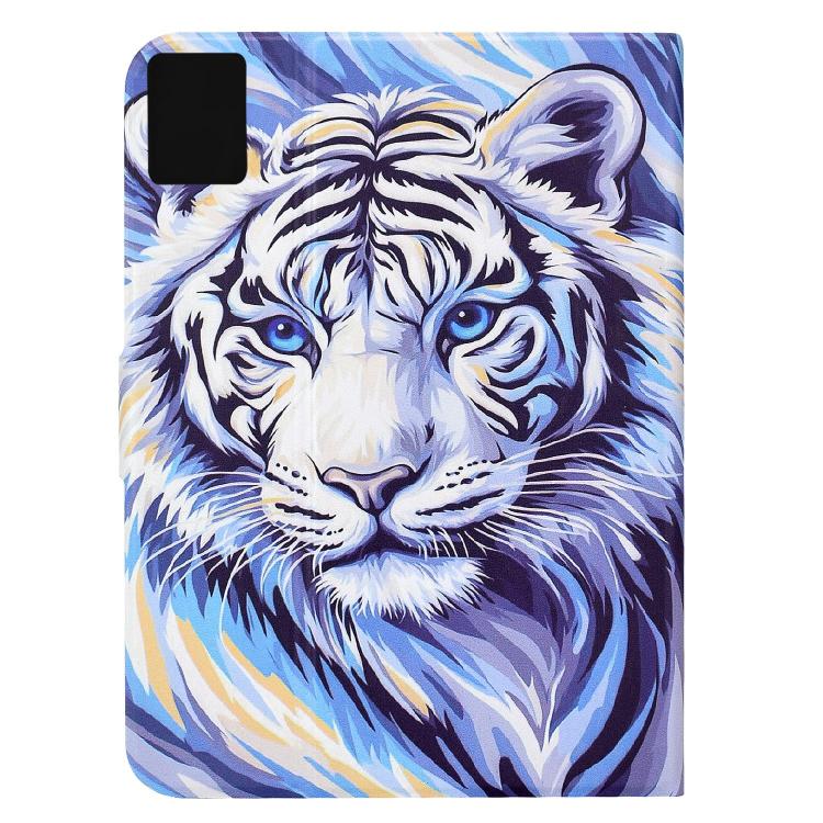 For Lenovo Xiaoxin Pad 11 2025 Voltage Sewing Thread Painted Vegan Leather Smart Tablet Case