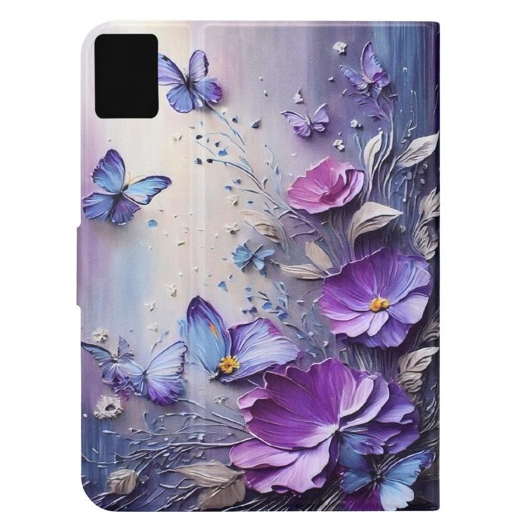 For Lenovo Xiaoxin Pad 11 2025 Voltage Sewing Thread Painted Vegan Leather Smart Tablet Case