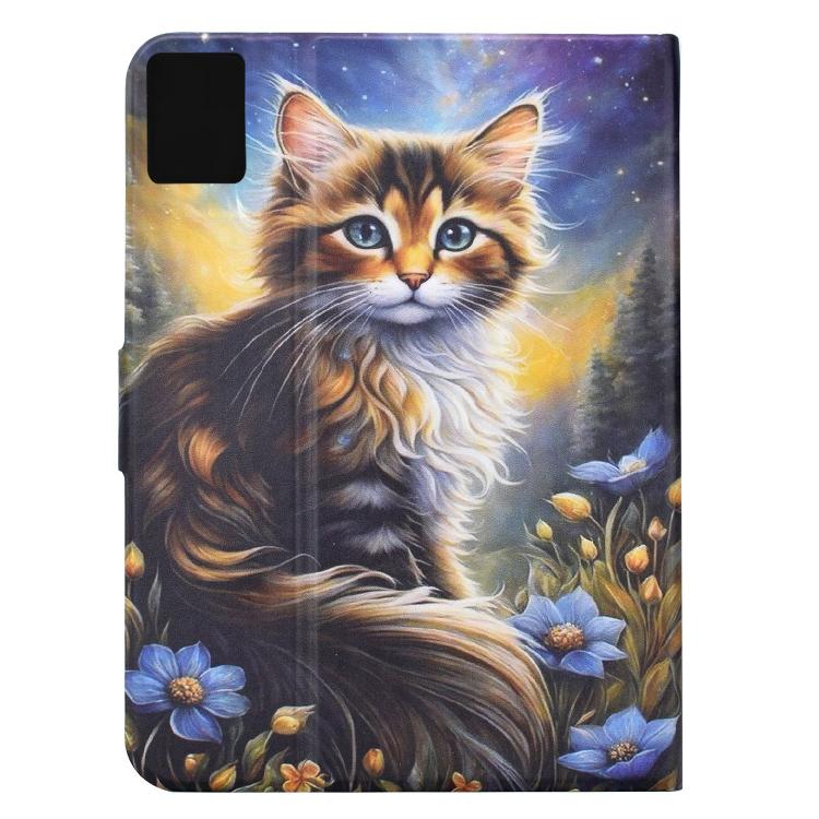 For Lenovo Xiaoxin Pad 12.1 2025 Voltage Sewing Thread Painted Vegan Leather Smart Tablet Case