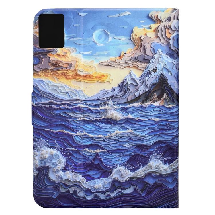 For Lenovo Xiaoxin Pad 12.1 2025 Voltage Sewing Thread Painted Vegan Leather Smart Tablet Case