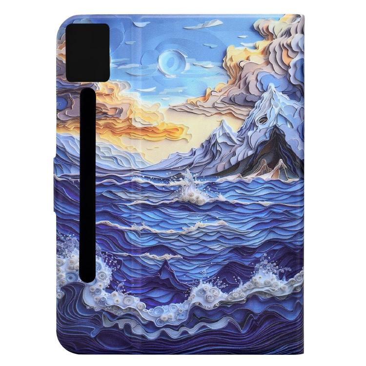 For Lenovo Idea Tab Pro / P12 12.7 2025 Voltage Sewing Thread Painted Vegan Leather Smart Tablet Case