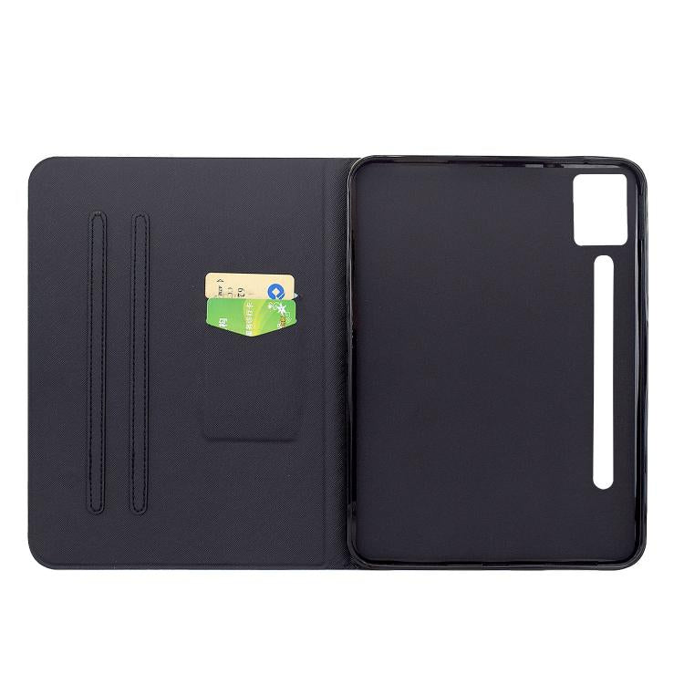 For Lenovo Idea Tab Pro / P12 12.7 2025 Voltage Sewing Thread Painted Vegan Leather Smart Tablet Case