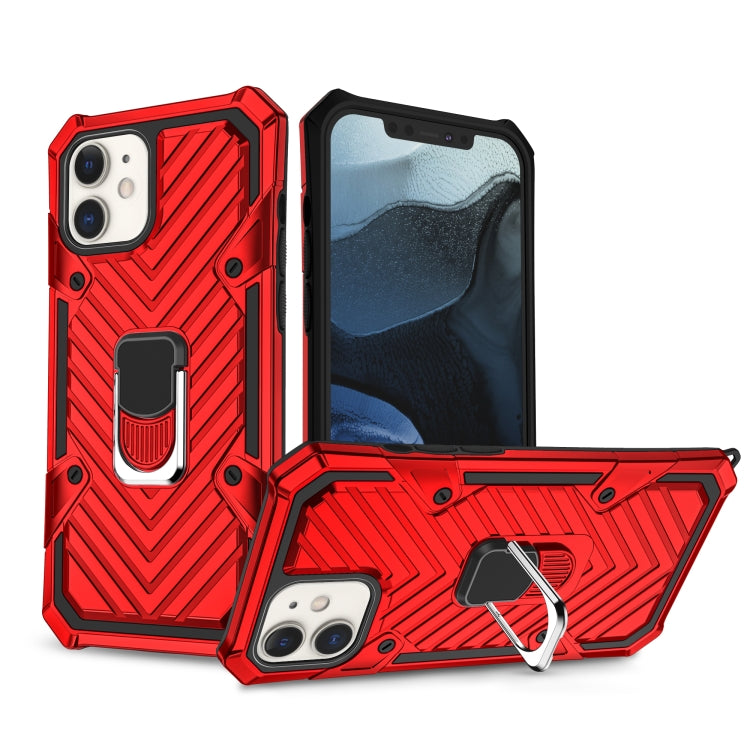 For iPhone 12 mini Cool Armor PC + TPU Shockproof Case with 360 Degree Rotation Ring Holder
