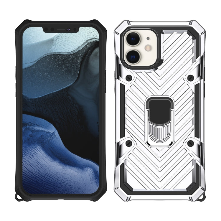 For iPhone 12 mini Cool Armor PC + TPU Shockproof Case with 360 Degree Rotation Ring Holder