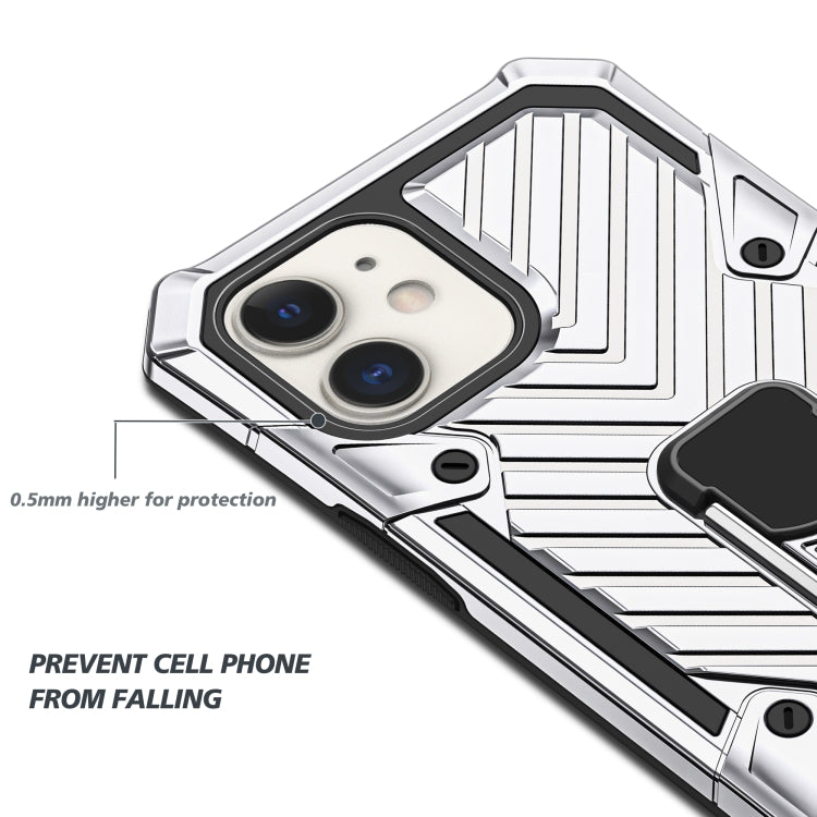 For iPhone 12 mini Cool Armor PC + TPU Shockproof Case with 360 Degree Rotation Ring Holder