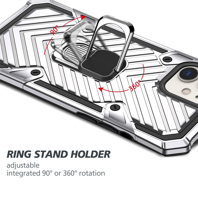For iPhone 12 mini Cool Armor PC + TPU Shockproof Case with 360 Degree Rotation Ring Holder