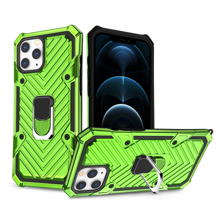 For iPhone 12 Pro Max Cool Armor PC + TPU Shockproof Case with 360 Degree Rotation Ring Holder