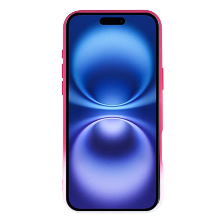 For iPhone 17 Dual-Color Gradient TPU + Fiber Lining Phone Case with Lens Protector