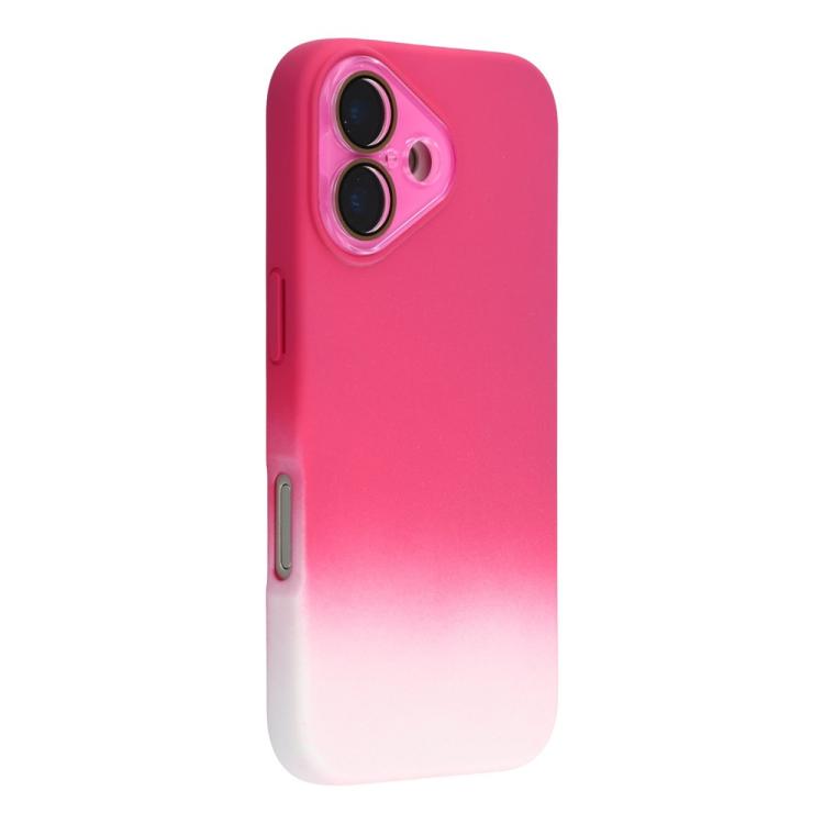 For iPhone 17 Dual-Color Gradient TPU + Fiber Lining Phone Case with Lens Protector