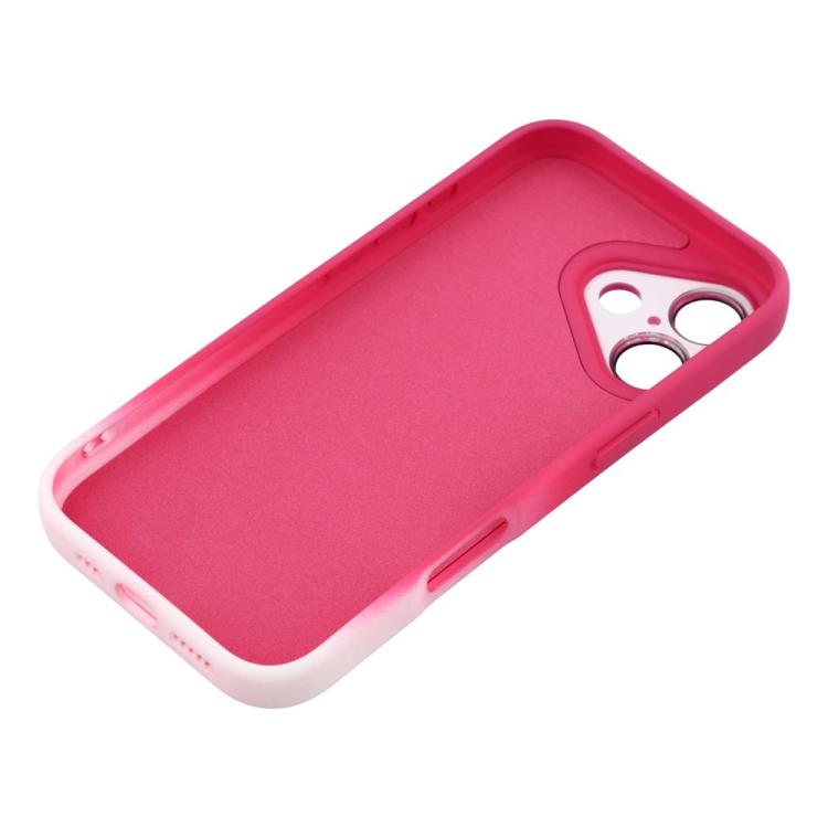 For iPhone 17 Dual-Color Gradient TPU + Fiber Lining Phone Case with Lens Protector