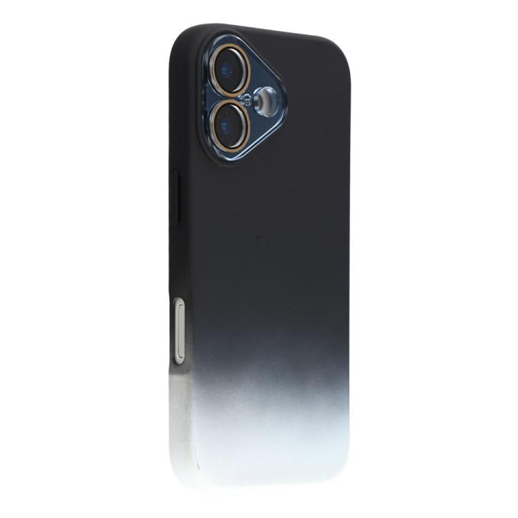 For iPhone 17 Dual-Color Gradient TPU + Fiber Lining Phone Case with Lens Protector
