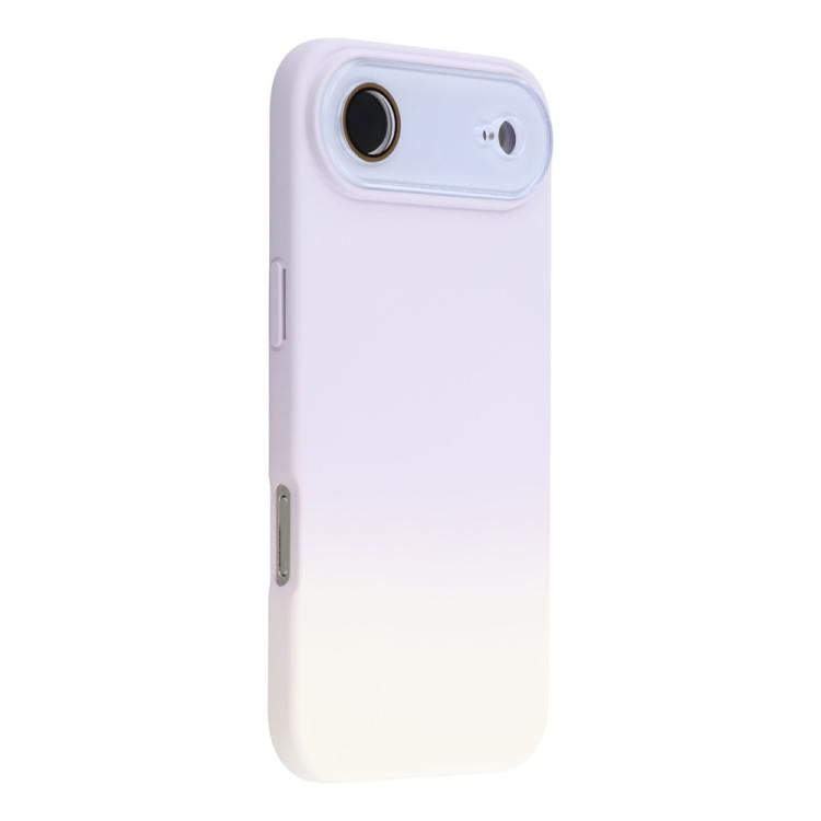 For iPhone Air Dual-Color Gradient TPU + Fiber Lining Phone Case with Lens Protector